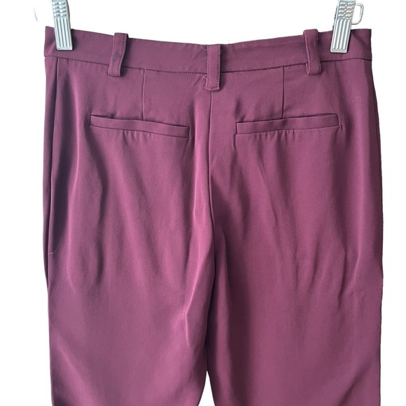 REBECCA TAYLOR Refined Suiting Boot Pant in Oxblood Sz 26/4 - Picture 6 of 6